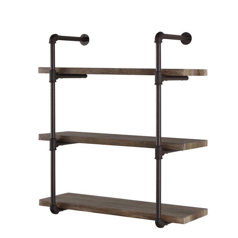 Simonne 3 Tier Industrial Pipe Wall Shelf &amp; Reviews | Joss ...