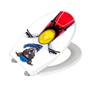 Harter WC-Sitz Biker Dog Länglich von Wenko