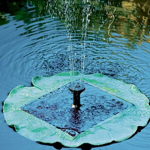 Acrylic Plastic Solar Lily Pad Fountain