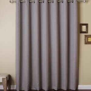 Anise Linen Solid Semi-Sheer Thermal Grommet Single Curtain Panel