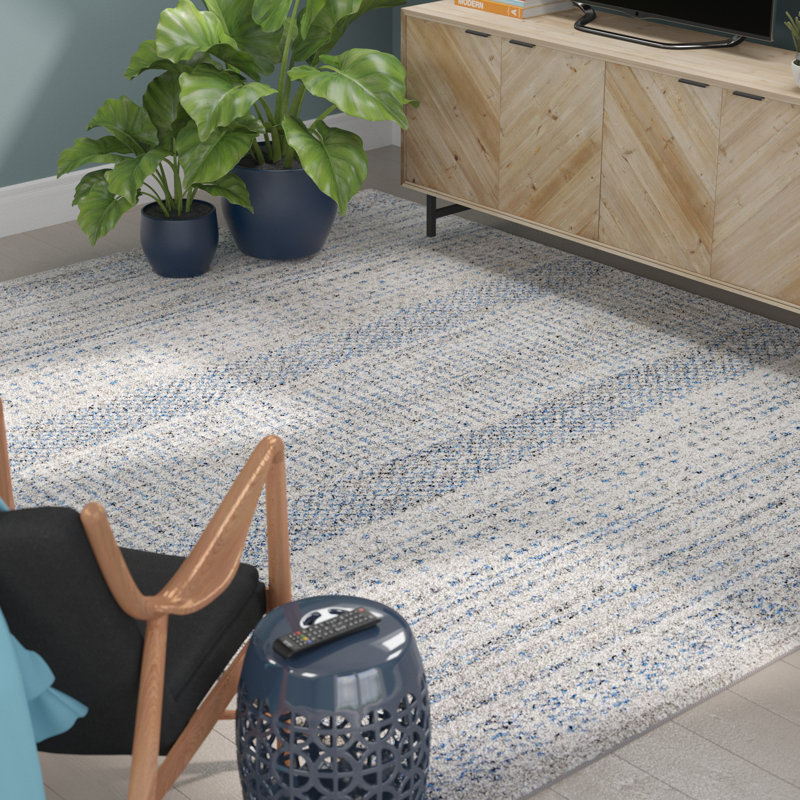 Mistana Ponce Medium Gray Bright Blue Area Rug Reviews Wayfair Ponce Medium Gray Bright Blue Area Rug