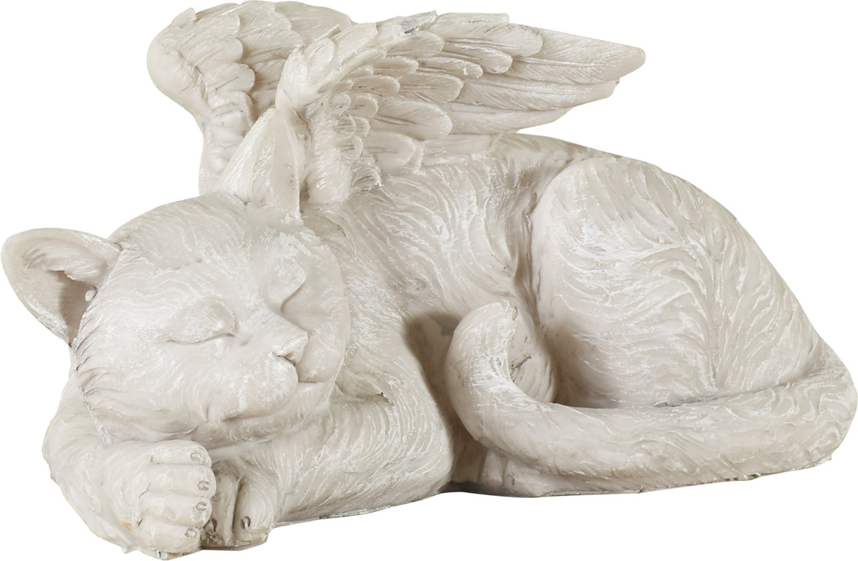 Design Toscano Cat Memorial Angel Pet Statue & Reviews Wayfair