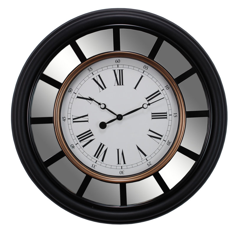 Mirrored Wall Clock nexxt design vintage 22" mirrored wall clock & reviews | wayfair Mirrored Wall Clock nexxt design vintage 22" mirrored wall clock & reviews | wayfair