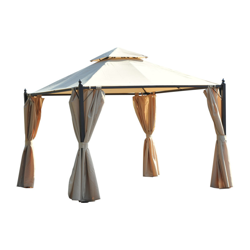 Outsunny 10 X Steel Patio Gazebo Wayfair 10 X Steel Patio Gazebo