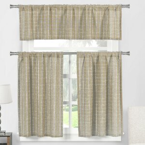 Cardenas 3 Piece Kitchen Curtain Set