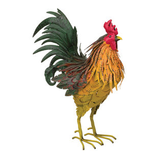 Metal Rooster Yard Art Wayfair Metal Rooster 15 Inch H