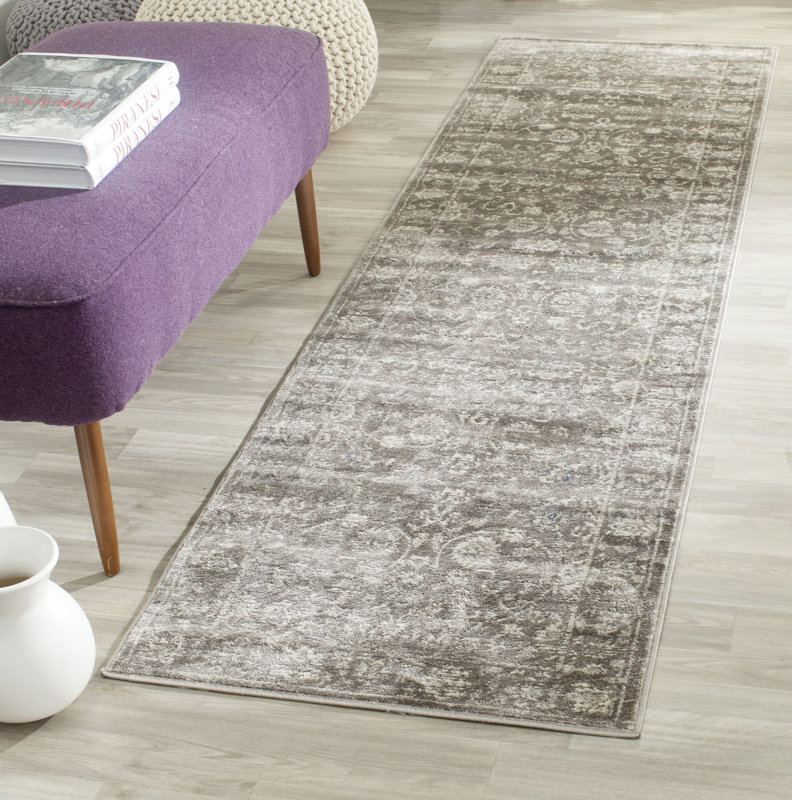 Safavieh Audrey Power Loomed Viscose Yarns Brown/Ivory Floral Area Rug & Reviews Wayfair.co.uk