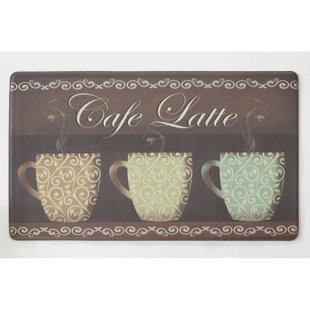 Cushioned Kitchen Floor Mats Wayfair Café Latte Anti Fatigue Cushioned Chef Kitchen Mat