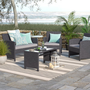 Rietta 4 Piece Sofa Set with Cushions