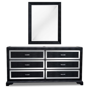 6 Drawer Dresser with Mirror by BestMa..