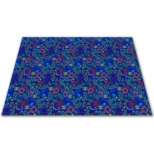 Animal Doodles Blue Area Rug