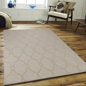 Scribner High-Quality Wool Ultra Soft Artisan Patterned Ivory Area Rug
