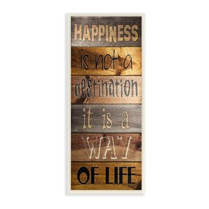 'Happiness Destination' Textual Art