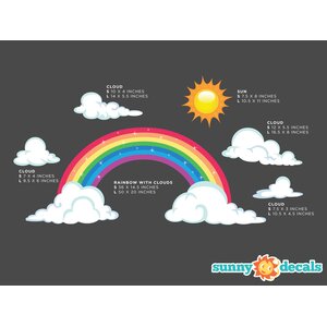 Buy Sparkling Rainbow Fabric Wall Decal!