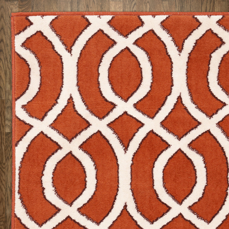 Zipcode Design Jenna Burnt Orange/Ivory Area Rug & Reviews Wayfair