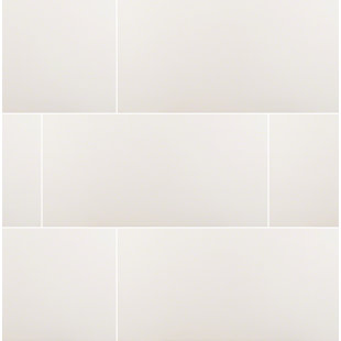 Modern Contemporary Matte White Subway Tile Allmodern Domino 12 X 24 Porcelain Field Tile In Matte White