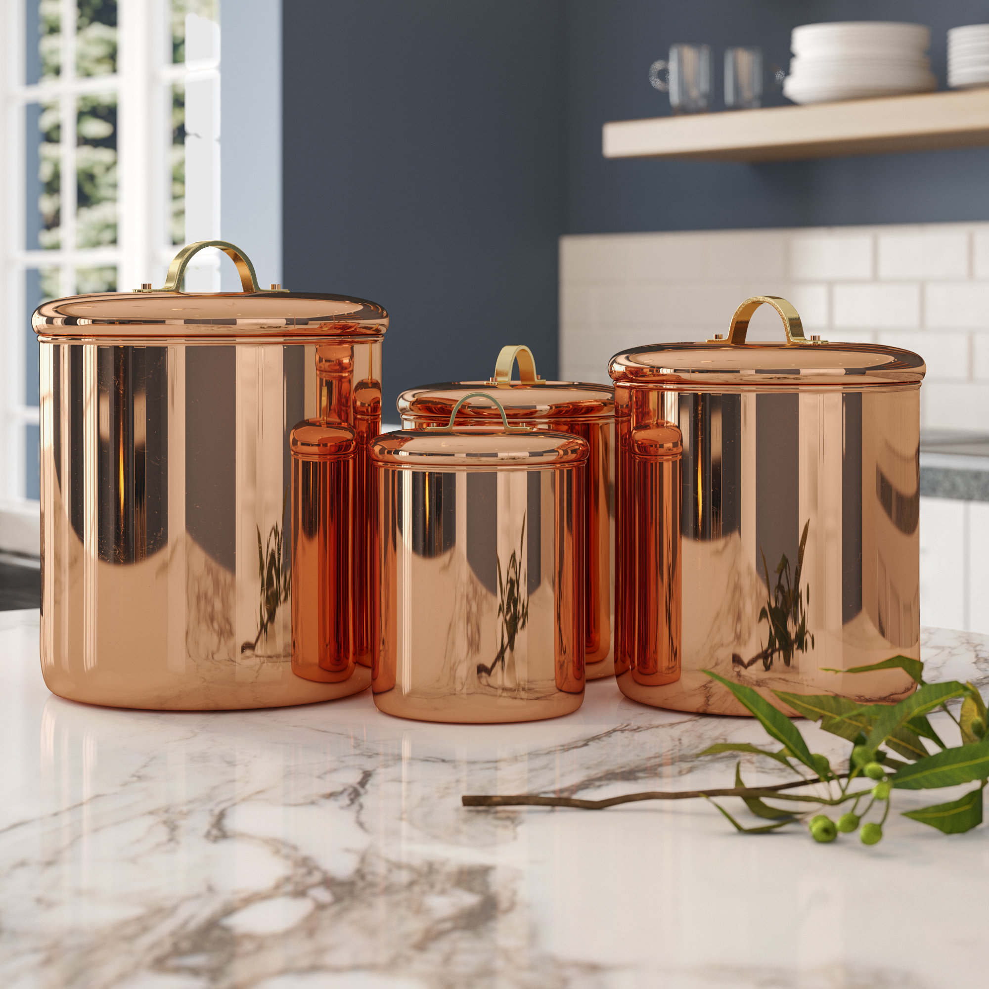 Birch Lane™ Koppel 4 Piece Kitchen Canister Set & Reviews | Wayfair