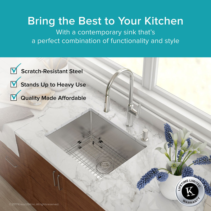 Kraus 23" x 18" Undermount Kitchen Sink & Reviews Wayfair