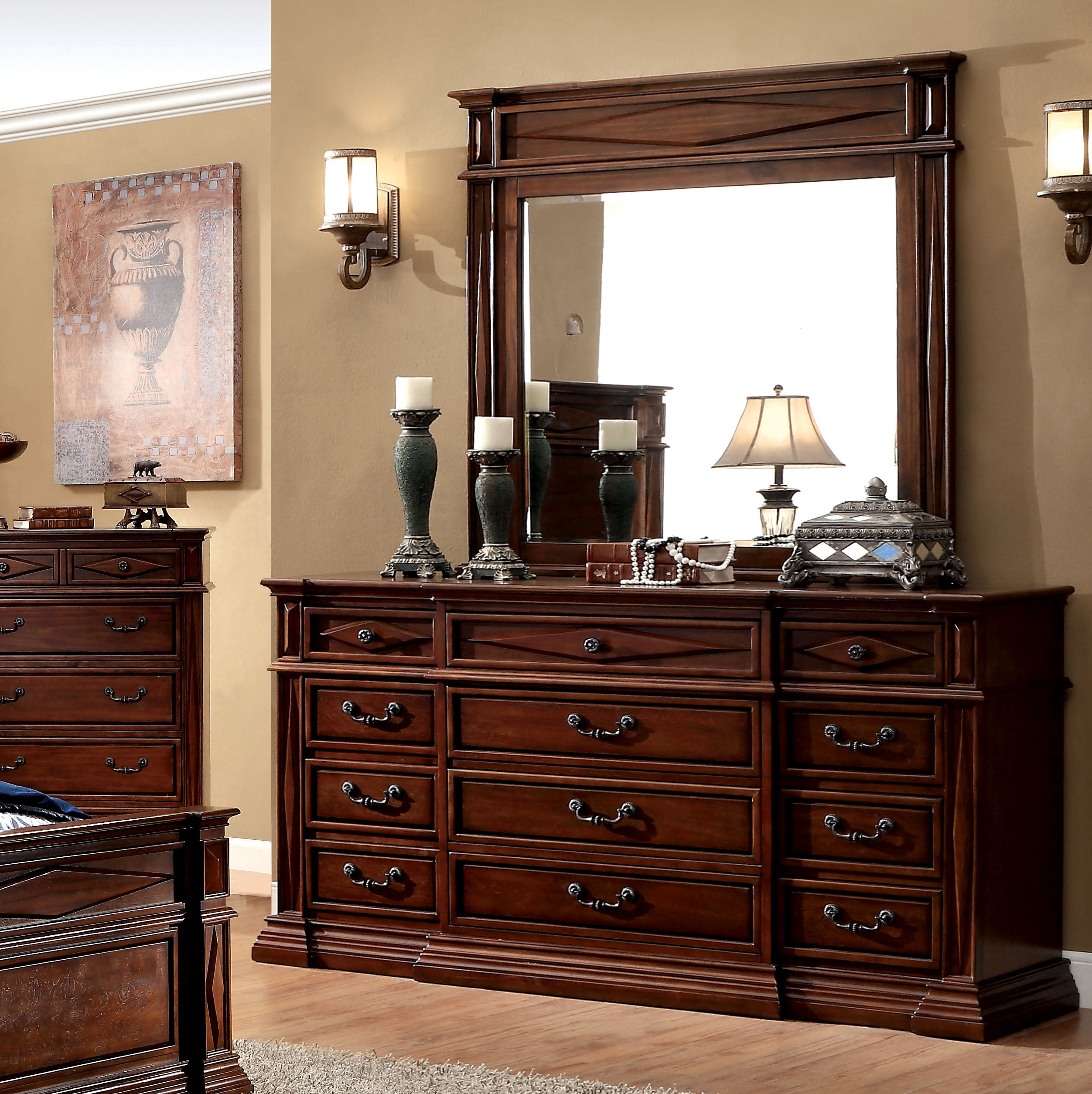 Astoria Grand Blair 12 Drawer Dresser With Mirror Wayfair