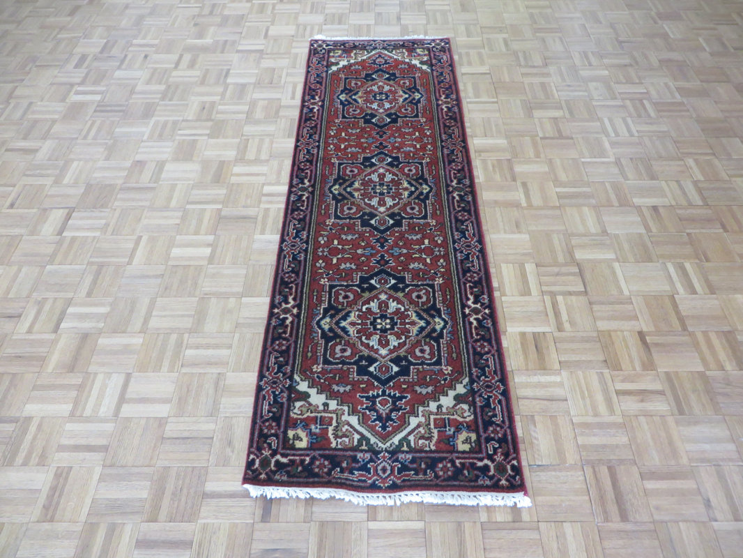 Alcott Hill One Of A Kind Holz Serapi Heriz Hand Knotted Wool Rust One Of A Kind Holz Serapi Heriz Hand Knotted Wool Rust Red