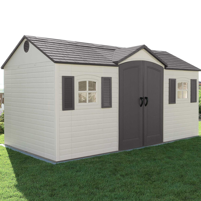 Lifetime Side Entry 14 Ft 8 In W X 7 9 D Plastic Storage Side Entry 14 Ft 8 In W X 7 9