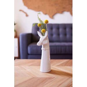 Ceramic Llama with Bow Tie Table Vase