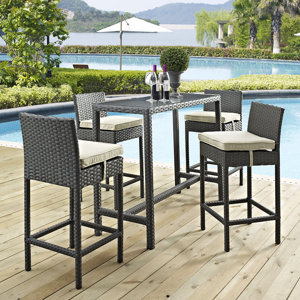 Sojourn 5 Piece Bar Height Dining Set with Cushion