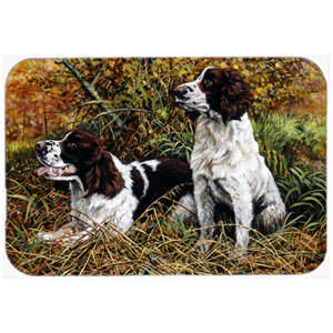 Two Springer Spaniels in the Grasses Kitchen/Bath Mat