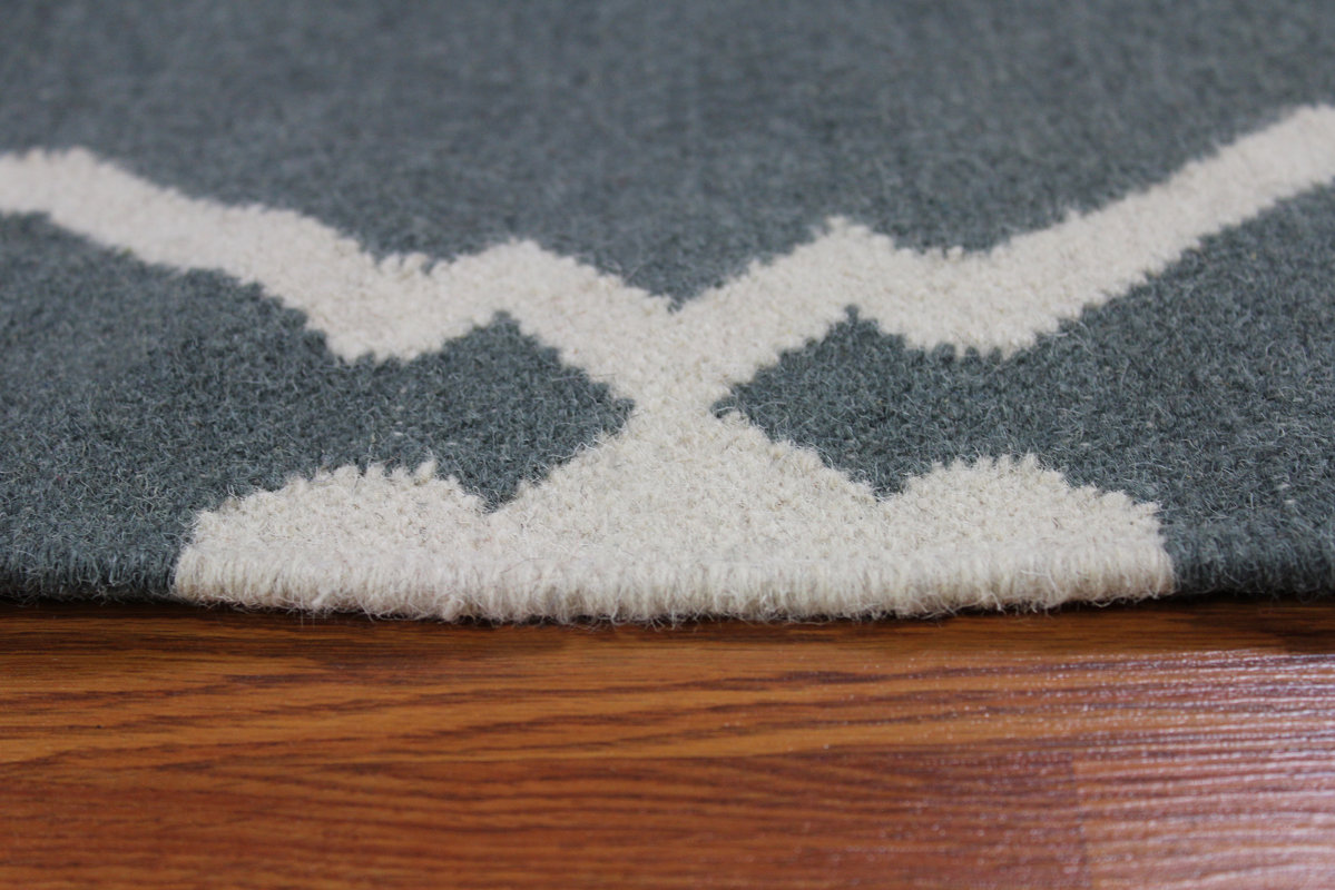 MOTI Rugs Flat Weave Grey Area Rug & Reviews Wayfair