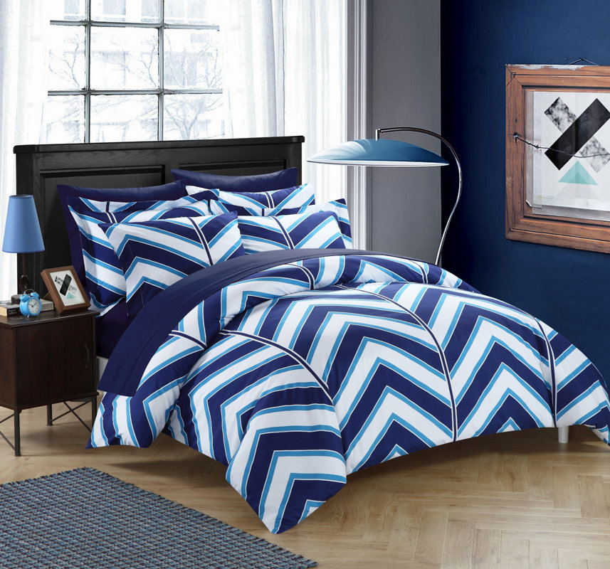 Chic Home Piper Reversible Duvet Cover Set & Reviews Wayfair