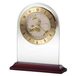 World Time Arch  Quartz Table Clock