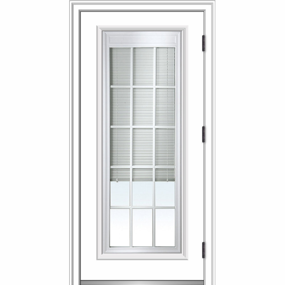 Verona Home Design Primed Steel Prehung Front Entry Door Wayfair