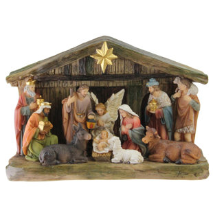 Outdoor Nativity Set Lighted Wayfair Christmas Tabletop Nativity Set With Color Changing Led Light