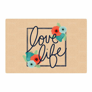 Noonday Design Love Life Digital Pastel/Teal Area Rug