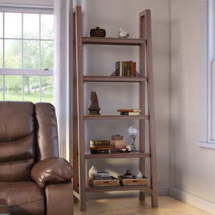 5 Tier Corner Ladder Shelf Wayfair Fairfield Ladder Bookcase