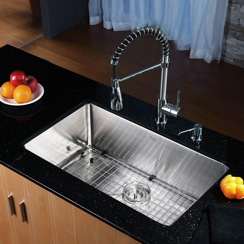 Undermount Kitchen Sinks And Faucets kraus 30" x 18" undermount kitchen sink with faucet and soap Undermount Kitchen Sinks And Faucets kraus 30" x 18" undermount kitchen sink with faucet and soap