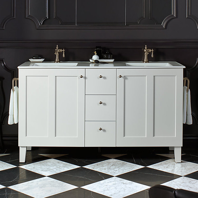 Kohler Poplin™ 60" Vanity with Furniture Legs, 2 Doors and 3 Drawers