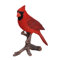 red cardinal garden statue