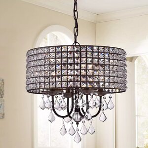 Coastal Blues 4-Light Drum Chandelier