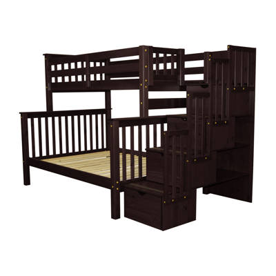 Harriet Bee Tena Twin Over Full Bunk Bed With Storage Reviews Tena Twin Over Full Bunk Bed With Trundle