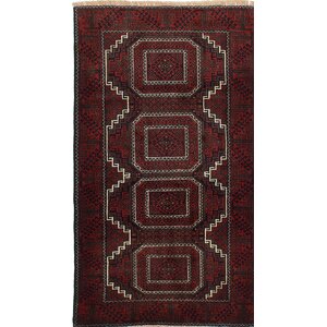 One-of-a-Kind Finest Baluch Wool Hand-Knotted Dark Copper Area Rug