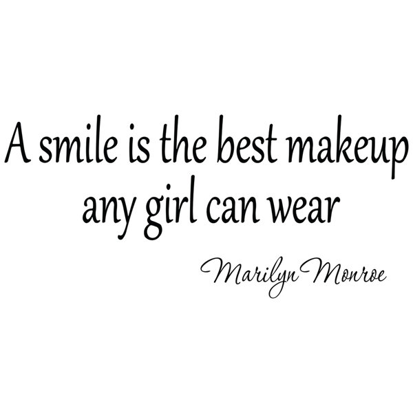 Vwaq A Smile Is The Best Makeup A Girl Can Wear Marilyn Monroe Quote