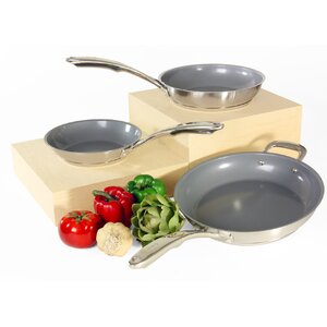 Induction 21 Steel 3 Piece Cookware Set