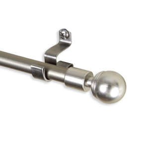 Ball Cafe Single Curtain Rod and Hardware Set