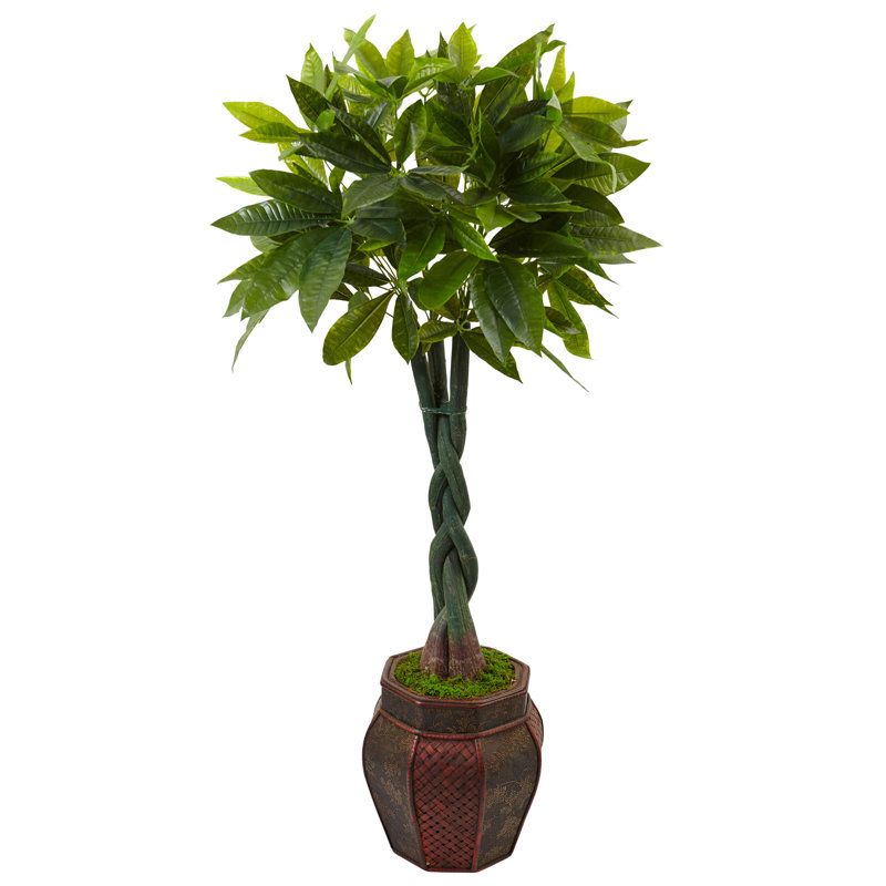 Bayou Breeze Artificial Money Floor Bamboo Tree in Planter