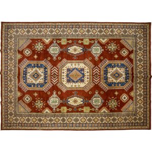 One-of-a-Kind Kazak Hand-Knotted Red Area Rug