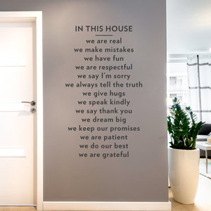 In This House Wall Decal