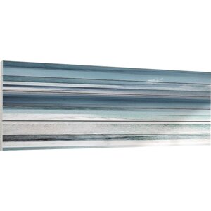 Slatted Beach' Painting Print on White Wood