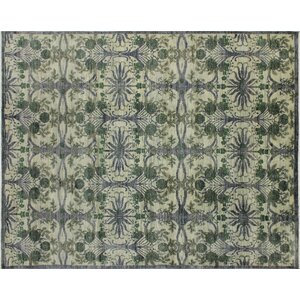 One-of-a-Kind Harkness Hand-Knotted Wool Gray/Gree...