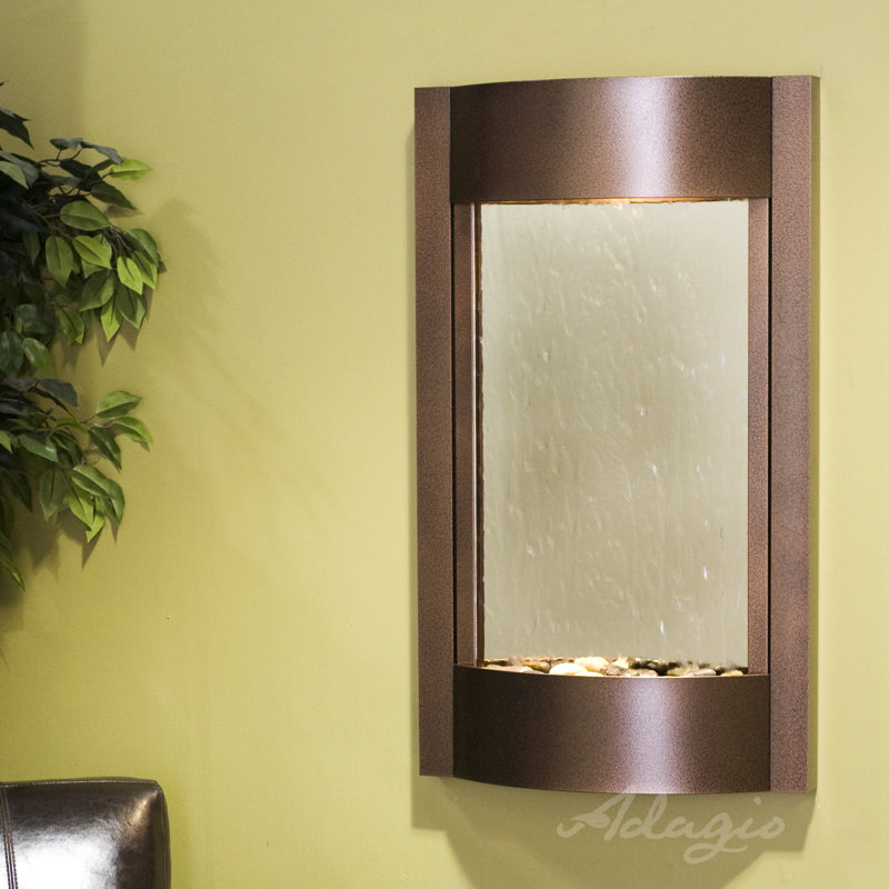 Adagio Fountains Serene Waters Natural Stone/Metal Wall Fountain